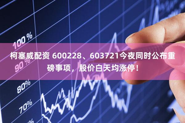 柯塞威配资 600228、603721今夜同时公布重磅事项,股价白天均涨停!
